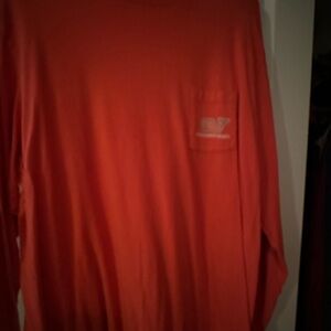 Vineyard Vines Men's Vibrant Red Long Sleeve Tee